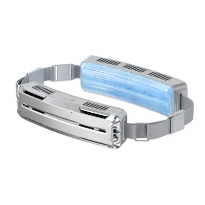 Nosljiv leden pas z dvojnima ventilatorjema, PCM, 5000mAh Gray