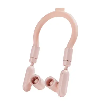 Osebni vratni ventilator z ledenim obročem, 2000mAh, 360° nastavljiv Pink