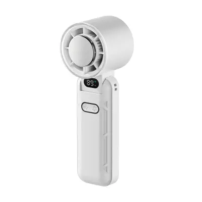 Zložljiv prenosni ventilator 3600mAh z ledenim načinom in LED zaslonom White