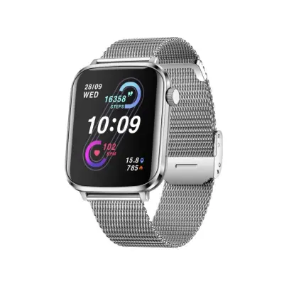 Pametna ura V82 kovinski pašček, 1.85 inch HD zaslon, Bluetooth klic Gray