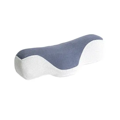 Spominska pena vratna blazina z ergonomsko konturo, pralna Blue
