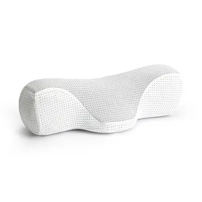 Spominska pena vratna blazina z ergonomsko konturo, pralna Gray