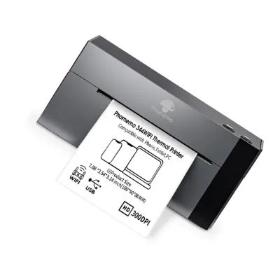 WiFi termični tiskalnik etiket 300dpi, WiFi+Bluetooth, 108mm Grey+Black