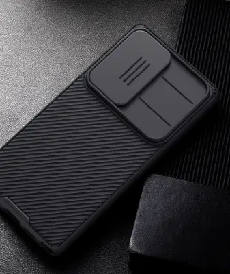 Odprta emb - Ovitek za telefon Samsung Galaxy S25 Plus/S25+,ohišje za telefon Nillkin CamShield Pro Primer,Zaščitni primer za drsni objektiv,črna