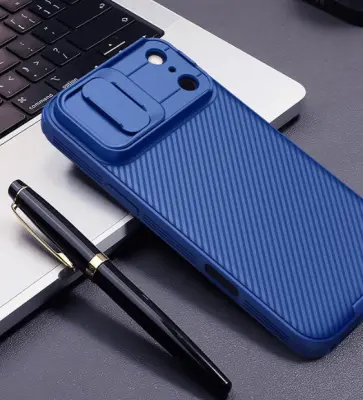 Odprta emb - Ovitek za telefon iPhone 17 Pro Max,ohišje za telefon Nillkin CamShield Pro Primer,Zaščitni primer za drsni objektiv,modra