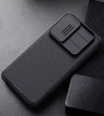 Odprta emb - Ovitek za telefon Samsung Galaxy A56 5G,ohišje za telefon Nillkin CamShield Pro Primer,Zaščitni primer za drsni objektiv,črna