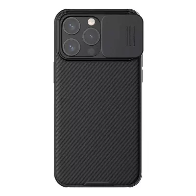 Odprta emb - Nillkin ovitek CamShield Pro za iPhone 15 Pro Max (črn)