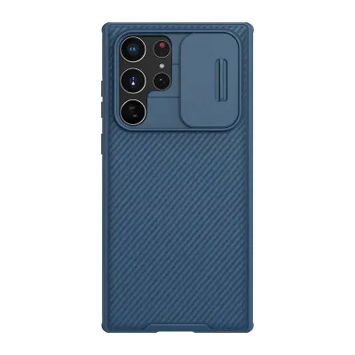 Odprta emb - Nillkin ovitek CamShield Pro za Samsung Galaxy S22 Ultra (modri)