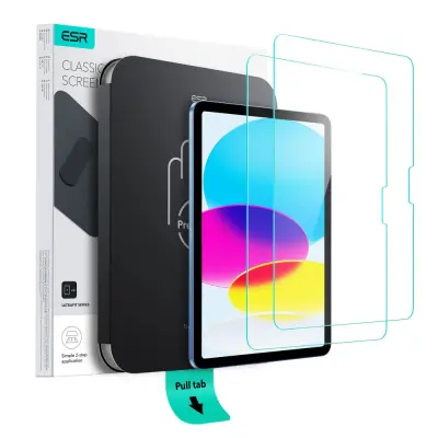 ESR ULTRAFIT KALJENO STEKLO ZA IPAD 10.9 2022 2025 Z ZAŠČITO ZASLON 2-PAK.