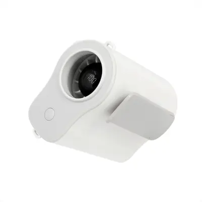 Hitri nosljiv pasni ventilator 4000mAh, LED zaslon in več sponk White
