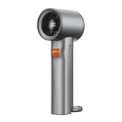 Digitalni turbo obesek ventilator 3000mAh, Type-C hitro polnjenje Gray