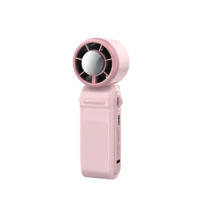 Tri-v-enem zložljiv prenosni ventilator, USB, 3-stopnje, 2000mAh Pink