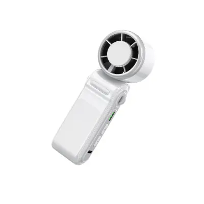 Zložljiv USB ročni ventilator - 2000mAh, 3 hitrosti, nosljiv White