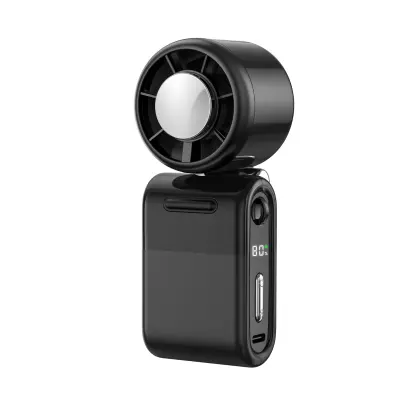 Zložljivi 3-v-1 ročni ventilator z ledenim hlajenjem in 3000mAh Black