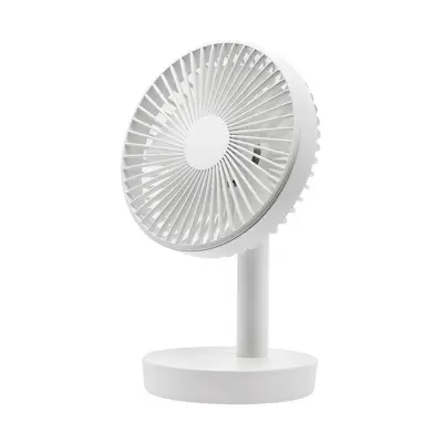 Polnilni namizni ventilator 4000mAh, 3 hitrosti, 150° oscilacija White