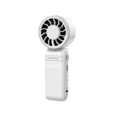 Prenosni zložljivi ročni ventilator, mini turbina 2000mAh White