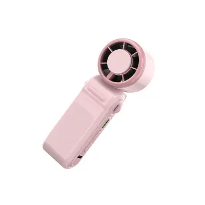 Zložljiv USB ročni ventilator - 2000mAh, 3 hitrosti, nosljiv Pink