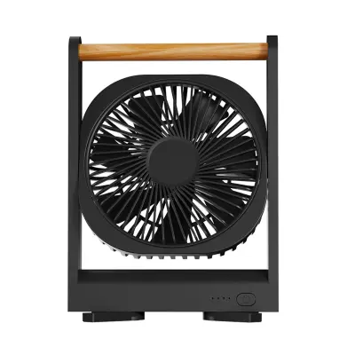 Ravni prenosni namizni ventilator 2000mAh, Type-C hitro polnjenje Black
