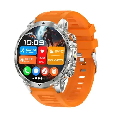 Pametna ura 1.7 inch IPS, 1400mAh, IP68 in magnetno polnjenje Orange