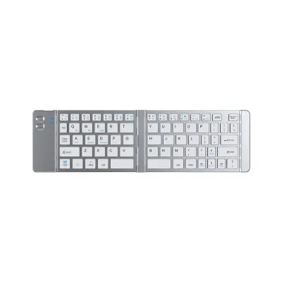 Zložljiva 66-tipkovna brezžična tipkovnica, Type-C, Bluetooth/2.4G Silver+White