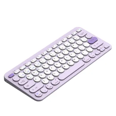Dvodelna brezžična tipkovnica 78 tipk, škarjaste tipke, polnljiva Purple