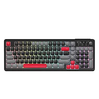 Tri-barvna žična tipkovnica z RGB in odstranljivim Type-C kablom Black+Grey