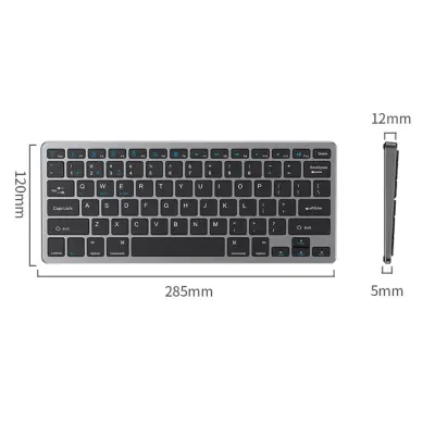 Tri-mode 2.4G+Bluetooth 3.0/5.0 brezžična tipkovnica, tihi škarjasti mehanizem Titanium