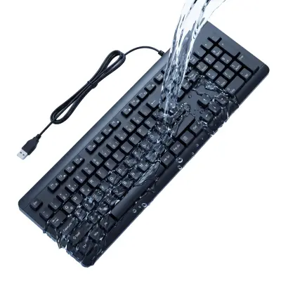 IPX7 vodoodporna tiha ergonomska multimedijska tipkovnica, pralna