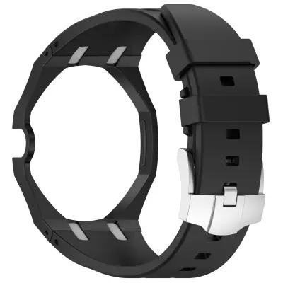 Silikonski pašček za uro, kompatibilen s Swatch Royal Pop in AP, 20mm Black