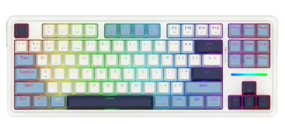 REDRAGON K728SP-RGB-PRO Antonium Pro tipkovnica bela in modra