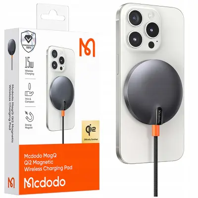 BREZŽIČNI INDUKCIJSKI POLNILEC MCDODO ZA MAGSAFE IPHONE 13 14 15 16 QI2