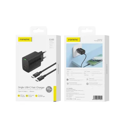 FONENG PD USB-C STENSKI POLNILEC ZA TELEFON, PAMETNI TELEFON IN PRENOSNIK