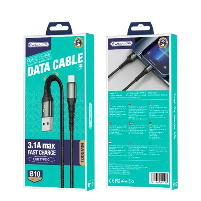 JELLICO USB-C KABEL ZA TELEFON, TABLIČNI RAČUNALNIK, PRENOSNIK, 3,1 A, 1 M, HITROST