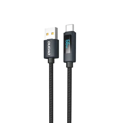 DUDAO USB-C KABEL 66W Z LED ZASLONOM ZA TELEFONE 1M HITRO POLNJENJE