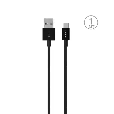 PURO ELEKTRIK USB-A USB-C KABEL 1M ZA POLNJENJE IN PRENOS PODATKOV S FUNKCIJO