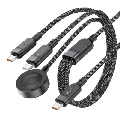 ACEFAST 3V1 KABEL C6-11 USB-C NA QI 100W 1.2M ZA PRENOSNIKE IN AVDIO KOMPLET
