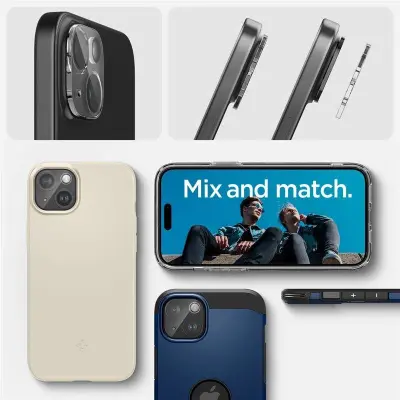 ZAŠČITNO OVITEK ZA KAMERO SPIGEN OPTIK.TR ZA IPHONE 15 15 PLUS, 2 KOS.