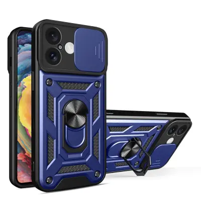 HURTEL HYBRID ARMOR CAMSHIELD OVITEK ZA IPHONE 16 ARMORED Z ZAŠČITKO ZA KAMERO