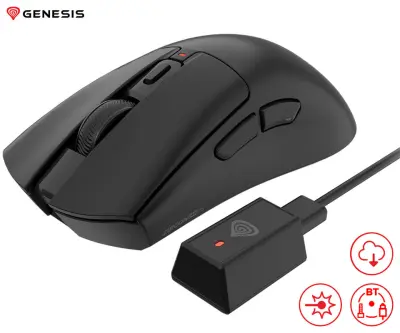 Brezžična gaming miška GENESIS ZIRCON 880 PRO, črna