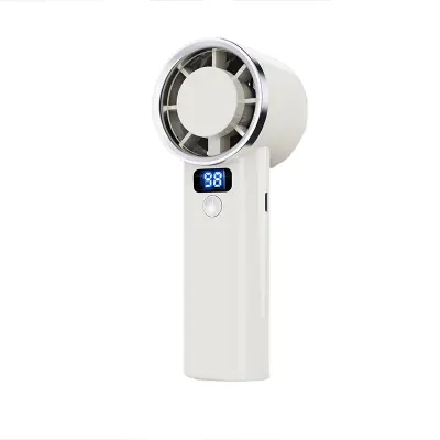 Prenosni ročni ventilator mint zelene barve z 3000mAh baterijo in LED White
