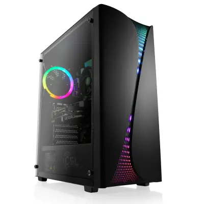 CSL Gaming PC M11610H, AMD Ryzen 5 9600X (6x3900 MHz), GeForce RTX 3050, 16 GB DDR5-RAM, SSD 500 GB, Windows 11 Home