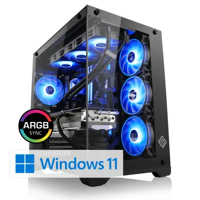 CSL Gaming PC M11070H, AMD Ryzen 5 9600X (6x3900 MHz), GeForce RTX 4060, 16 GB DDR5-RAM, SSD 1 TB, Windows 11 Home