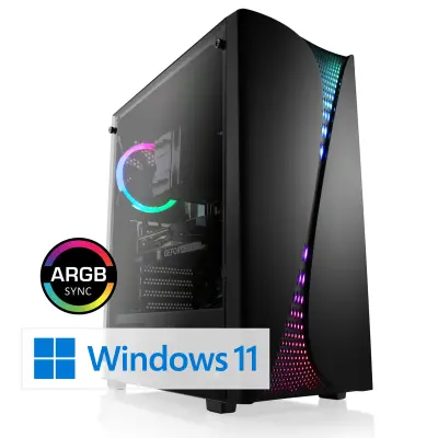 CSL Gaming PC M11640H, AMD Ryzen 7 9700X (8x3800 MHz), GeForce RTX 4060, 32 GB DDR5-RAM, SSD 1 TB, Windows 11 Home