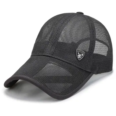 Poletna baseball kapa z UV zaščito, zračen poliester, lahka DarkGrey
