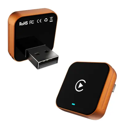 Brezžični adapter CarPlay - oranžen: pretvorba žičnega v brezžični