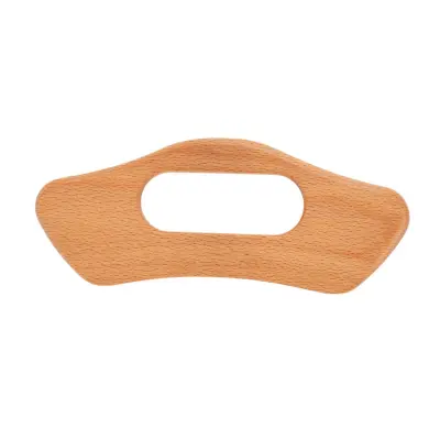 Bukova Gua Sha deska za telo – polirana ročna masažna deska