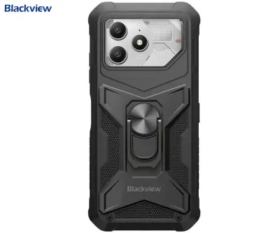 Zaščitni ovitek BLACKVIEW FORT 100, za FORT 100, 360° RING kovinsko stojalo, črn (Cosmic Black)