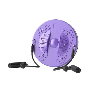 3D masažni vrtljivi disk z elastikami za obseg pasu, 120kg nosilnost Purple