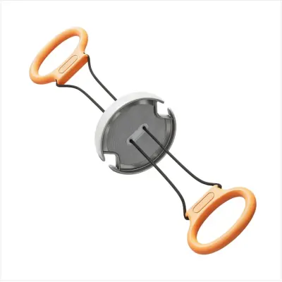 Trenažer z vztrajnikom za roke, inercijska odpornost in masaža Grey+Orange