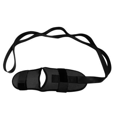 Pas za raztezanje stopal in razpoke, profesionalen 125cm x 13cm Black